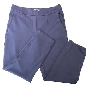 Aritzia Babaton Cropped Trousers Pants Womens 6 Purple Pull On Flat Front Pocket